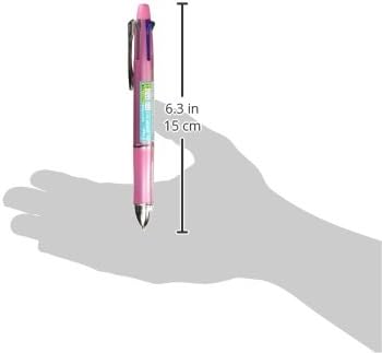 Pilot Dr.Grip 4 Plus 1, 4 Color 0.5mm Ballpoint Multi Pen and 0.5mm Mechanical Pencil, Shell Pink Barrel (BKHDF1SEF-SP)