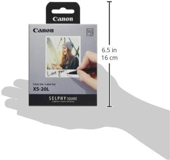Color Ink and Label Set for Canon SELPHY SQUARE QX10 XS-20L