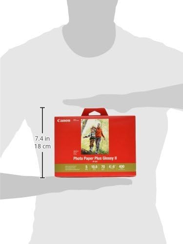 CanonInk Photo Paper Plus Glossy II 4" x 6" 400 Sheets (1432C007),(Pack of 6)