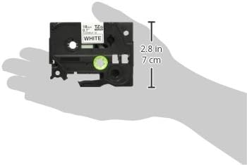 Brother P-touch Genuine TZe-FX241, ~3/4" (0.7") Black on White Flexible Cable/Wire Laminated Tape –26.2 ft(8m) (TZEFX241)