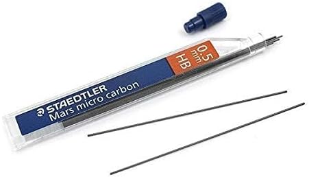 Staedtler Mars Micro Carbon pencils 0.5mm lead refill 2B & HB, Total 48 leads