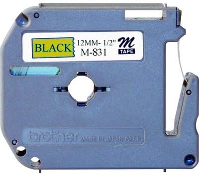 brother int l (supplies) m831 m-831 1/2in x 26ft black/ gold nonlaminated f/ pt-65 85 90 100 110