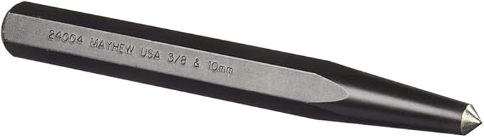 Mayhew Tools 24004 Center Punch, 3/8" - 10 mm x 6-1/4", Black Oxide Finish