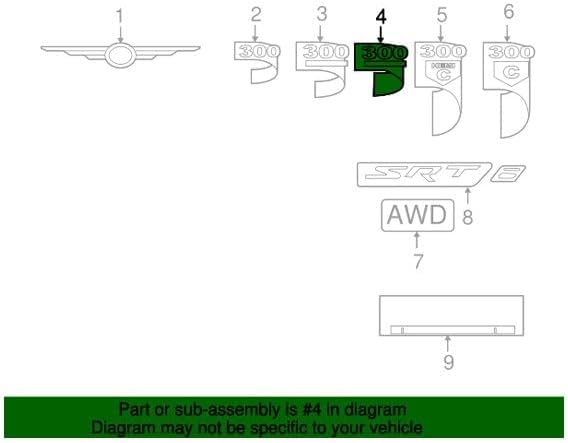 Mopar 04806259AA NAME PLATE