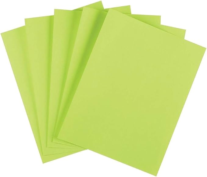 Staples Brights 24 Lb. Colored Paper Green 500/Ream, For Everyday Use at Home or Office