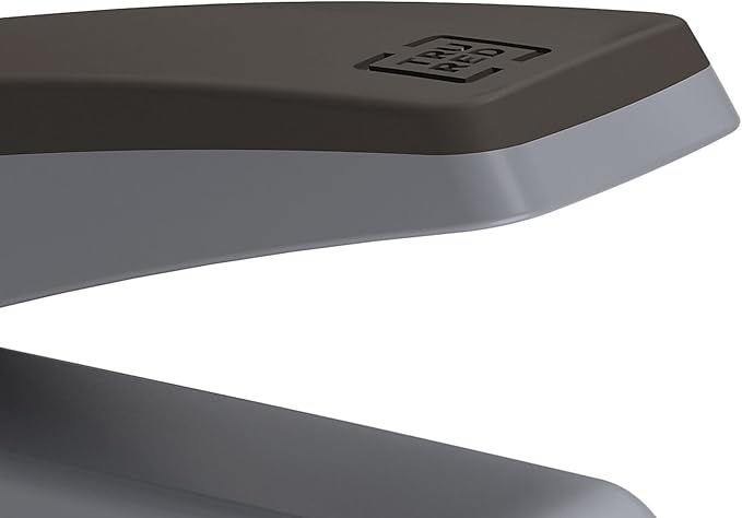 Staples TRU RED One-Touch DX-4 Desk Stapler, Non-Slip, Low-Staple Side Indicator, Rubber Finished Grip, 30-Sheet Capacity, Black/Gray