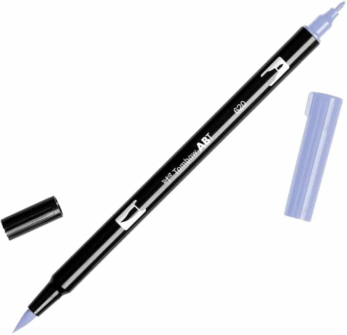 Tombow Dual Brush Pen Art Marker, 620 - Lilac, 1-Pack