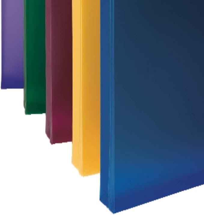 Smead Poly Expanding File Jacket,Straight-Cut Tab,1” Expansion,Letter Size,Assorted Colors,10 per Pack (89610),(Pack of 2)