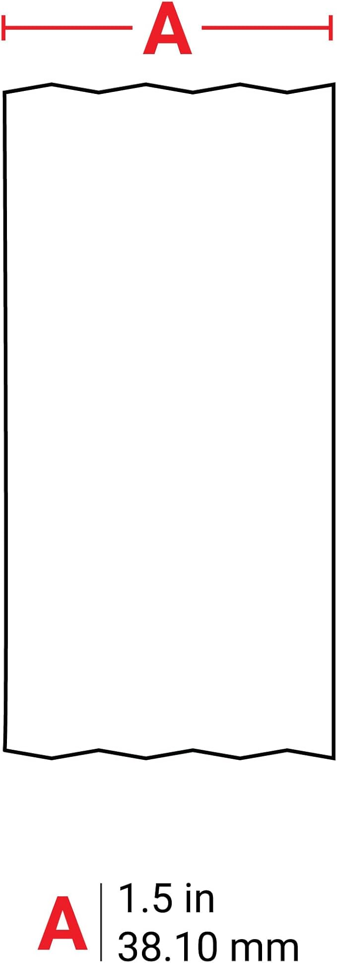 Brady Authentic (M5C-1500-595-RD-WT) All-Weather Vinyl Labels 1.5 in W x 25ft White on Red. for use with BMP51, M510, and M511 Label Printers.