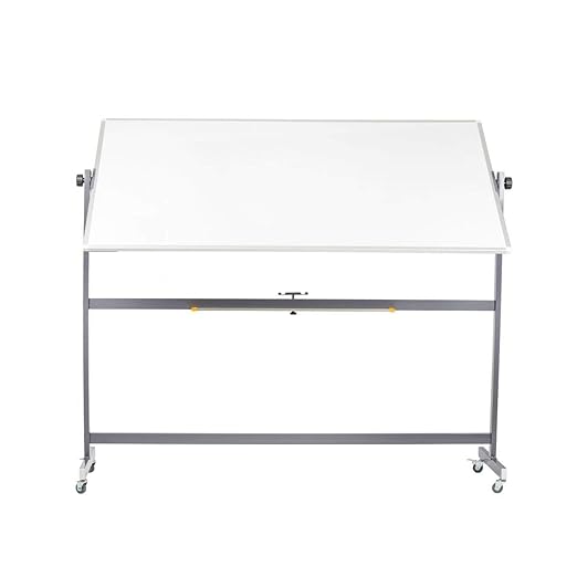 Pearington Dry Erase Markers Magnetic White Board- Mobile and Reversible with Aluminum Frame, 72" W x 40" H- for Classroom, Home, or Office Presentations or Study Notes