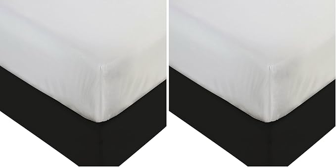 BLISSFORD Queen Plastic Mattress Protector - Heavy Duty, Fitted Vinyl - Plastic Mattress Cover, Rubber Sheets for Bedwetting Adult or Child, 100% Waterproof Fitted Sheet Queen (Pack of 2)