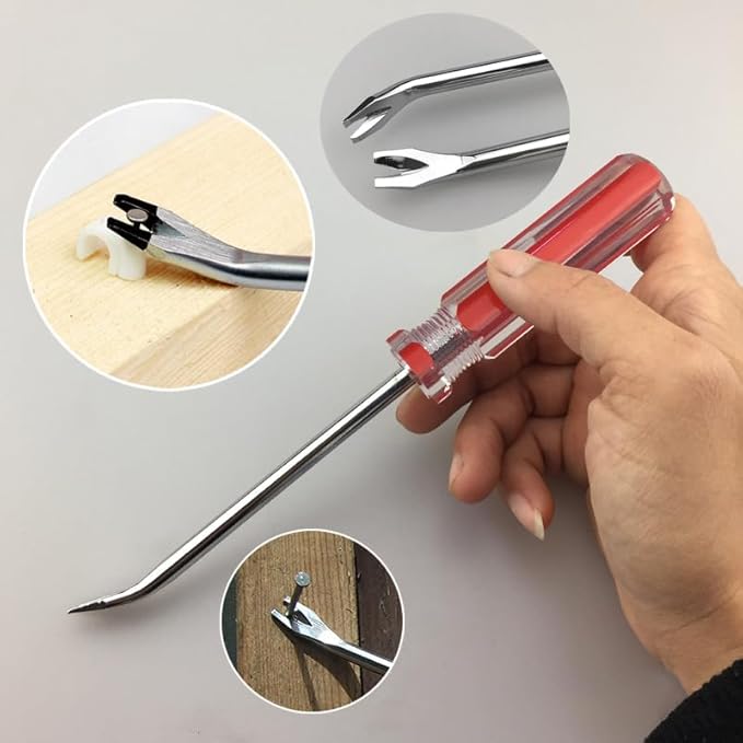 Upholstery and Construction Staple Remover with Tack Puller Tool, Nail Puller, Carpet Remover, for Removing All Kinds of Staples for Furniture, Wooden Case, Carton, Floor, Photo Frame (3pcs)