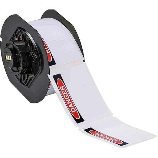 Brady B30-25-595-OSHADA 4" Height x 6" Width, B-595 Indoor/Outdoor Vinyl, White/Red/Black BBP31 Pre-Printed Pre-Cut Labels Tape with Sign Headers, 175 per Roll