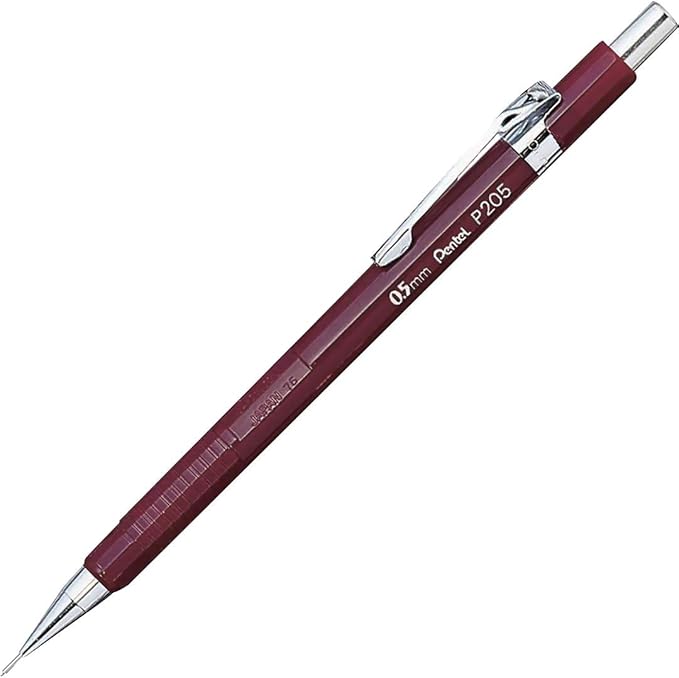 Value Pack of 3 Pentel Sharp Automatic Pencil, 0.5mm, Black, Burgundy, Green Barrels, 3 Pack (P205) by Pentel