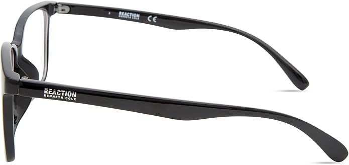 Kenneth Cole REACTION unisex adult Kc1503-b Blue Light Blocking Eyewear Frames, Shiny Black, 52mm US