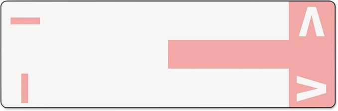 Smead AlphaZ NCC Color-Coded Label, I&V, Label Sheet, Pink, 100 per Pack (67160)
