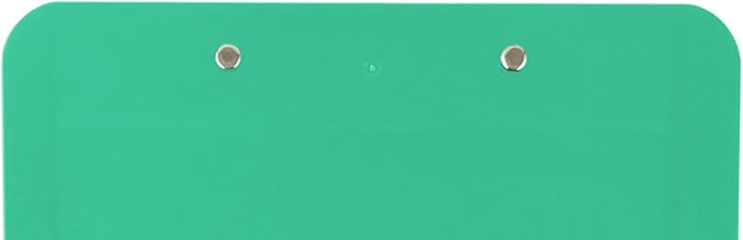 Trade Quest Plastic Clipboard Opaque Color Letter Size Low Profile Clip (Pack of 6) (Sea Green)