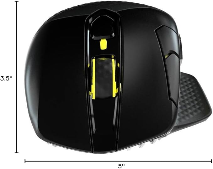 Corsair Dark CORE RGB PRO Wireless/Wired FPS MOBA Gaming Mouse – 18,000 DPI, Fast Response Time, 8 Programmable Side Buttons, Dynamic Multi-Color Backlighting – Black