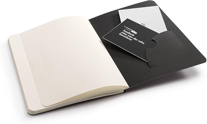 LEUCHTTURM1917 371123 Bullet Journal Pocket, 14,3x10,3 cm, 46 numbered double pages, Dotted, Black, 3-Pack