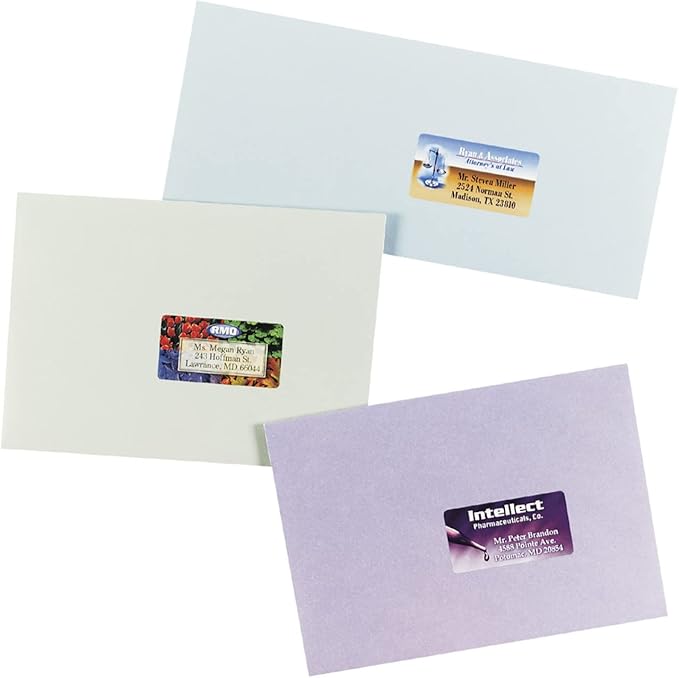 Avery Address Labels 1-1/4 x 2-3/8 White | Print-to-The-Edge | Sure Feed Technology | For Laser Printers | 450 Labels, Pack of 5