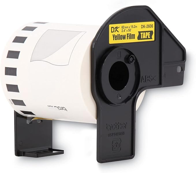 Brother Genuine DK-2606 Continuous Length Film Tape, 2.4 in x 50 ft (62 mm x 15.2 m) Black on White, Retail Packaging