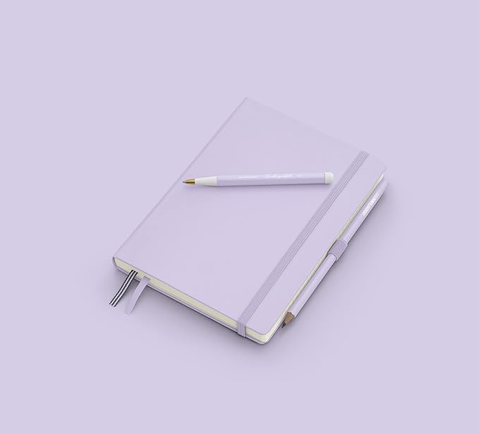 LEUCHTTURM1917 - Notebook Softcover Medium A5-123 Numbered Pages for Writing and Journaling (Lilac, Plain)