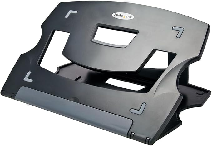 StarTech.com Portable Laptop Stand - Adjustable Laptop Stand - Ergonomic Laptop Desk Stand - Laptop Riser for Desk, TAA (LTRISERP)