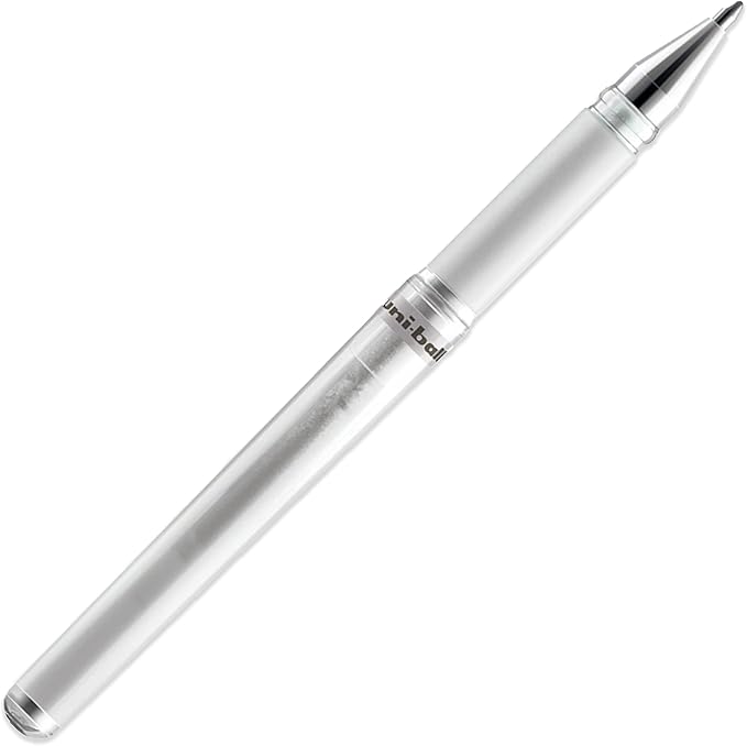 Uni-Ball UM 153 Signo Broad Point Gel Pen - White - Pack of 3