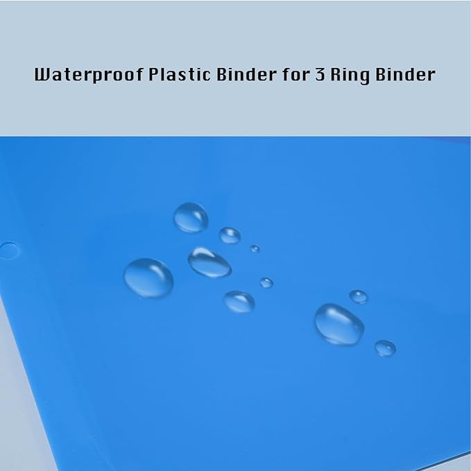 6 Count Binder Dividers with Front Pocket, Plastic Binder with Tabs, 3 Ring Binder Divider Folders, Notebook Dividers Subject Dividers with Pocket