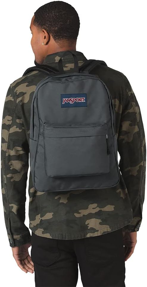 JanSport SuperBreak One Backpacks - Durable, Lightweight Bag with 1 Main Compartment, Front Utility Pocket with Built-in Organizer - Premium Backpack, Deep Grey