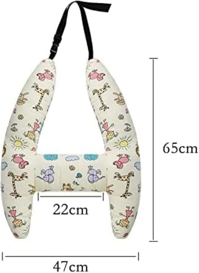 H-Shaped Car Travel Pillow for Kids & Adult-Adjustable Car Seat Pillow, Soft Ergonomic Neck Head Support Sleeping Cushion for Long Distance Travel