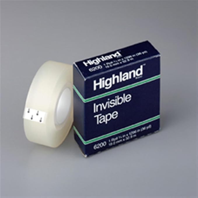 Highland Invisible Tape; 3/4" x 1296", Clear; no. MMM620034