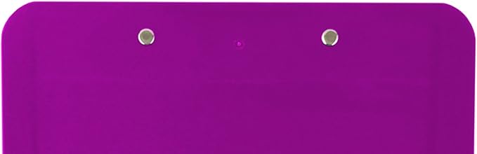 Trade Quest Plastic Clipboard Opaque Color Letter Size Low Profile Clip (Pack of 6) (Purple)