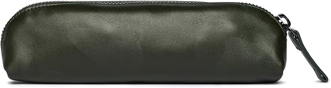 Beretta Pencil Case | Genuine Leather Pencil Pouch | Slim Pencil Case with Zipper | Leather Pouch for Office Supplies | Green