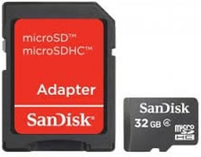 SanDisk 32GB Mobile MicroSDHC Class 4 Flash Memory Card With SD Adapter - (Retail Packaging), black (SDSDQM-032G-B35)