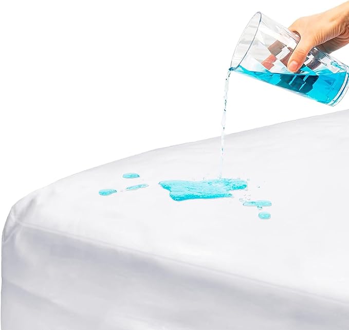 DMI Waterproof Mattress Protector, Mattress Pad, Waterproof Mattress Cover, Bed Pad and Bed Coverr, Encased Zippered Fit, King, White