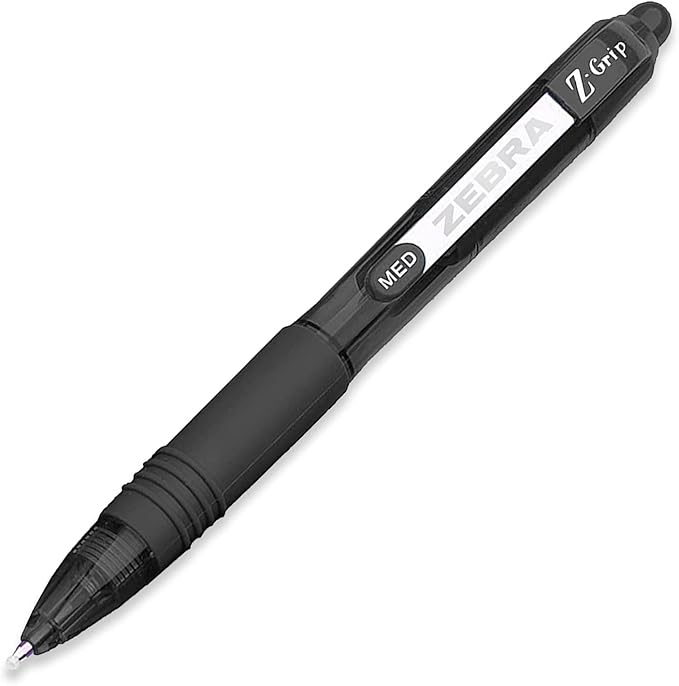 Zebra Z-Grip Smooth Mini Retractable Ballpoint Pens - 1.0mm - Black - Pack of 3