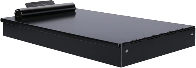 Saunders Metal Clipboard with Storage, Letter Size Heavy Duty Contractor Grade Clipboard, Recycled Aluminum Dual Storage Form Holder with High Capacity Clip, Assembled in USA, Black Cruiser-Mate