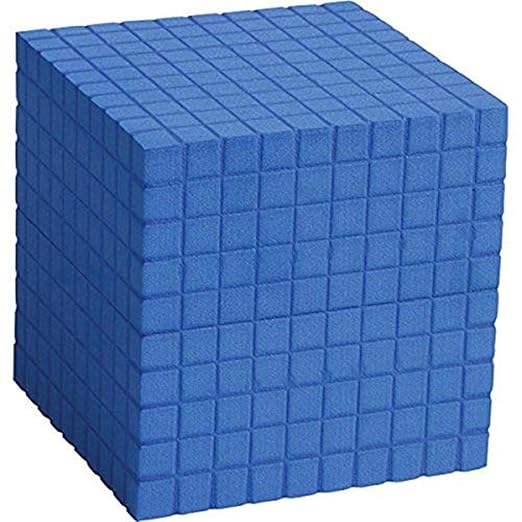 Didax Base Ten ā Plastic Thousand Block ā Durable 1000 Cube for Place Value, Counting, and Math Manipulatives ā Hands-On Learning Tool for Classroom or Home Use