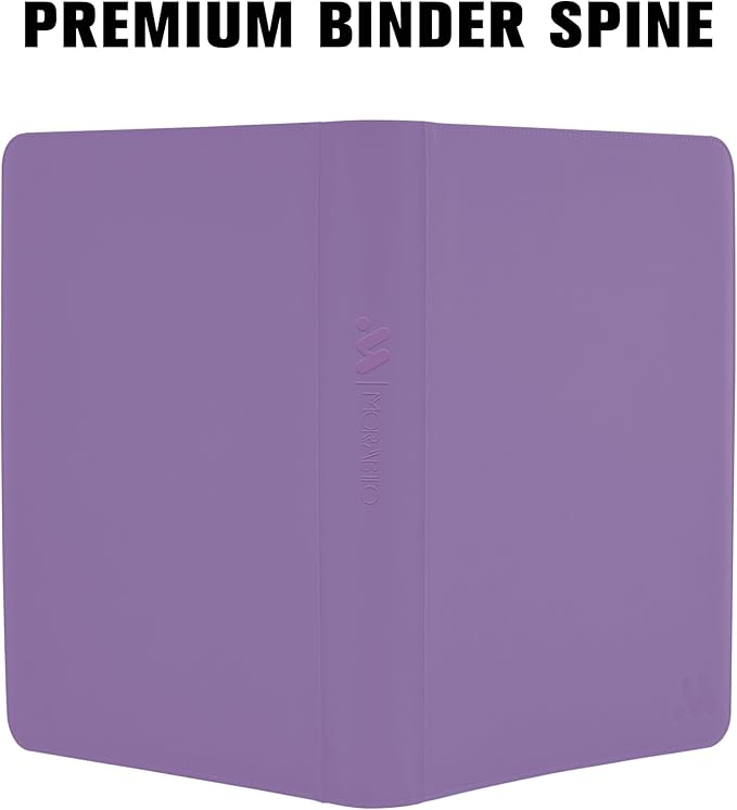Card Binder 16 Pocket,Trading Card Binder Holds up to 1408 Cards with 44 Sleeves,Zipper Card Holder Album Compatible with TCG Card/Game Cards/Sports Card-Lavender Purple