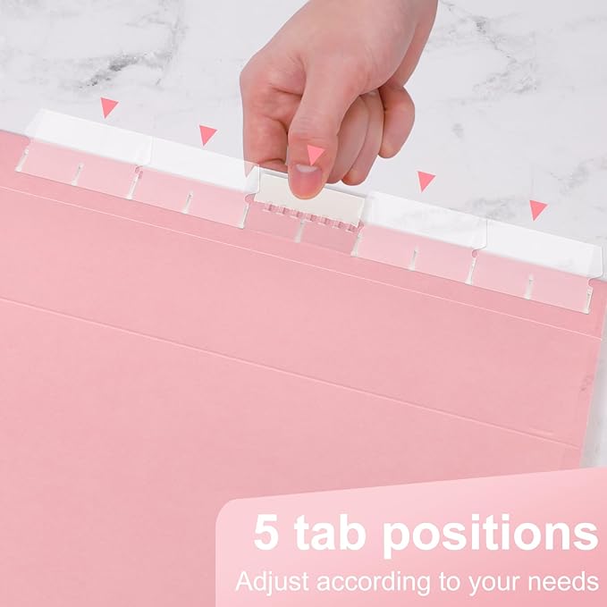 Hanging File Folders, 60 Pack Letter Size Hanging File folders with 1/5-cut Tabs, Stay Organized for Your Home and Office Bulk File, Documents and Paper, Macaron 10 Colors