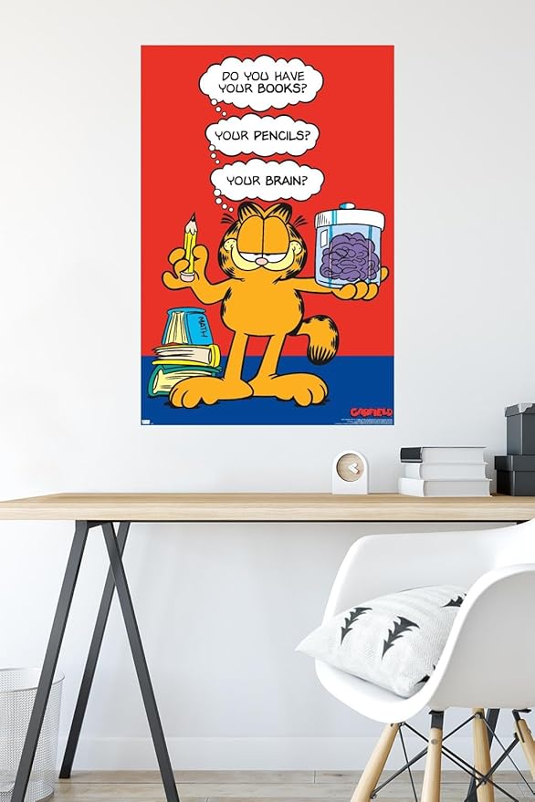 Garfield - Brain Wall Poster, 34L" x 22.4W", Premium Unframed Version