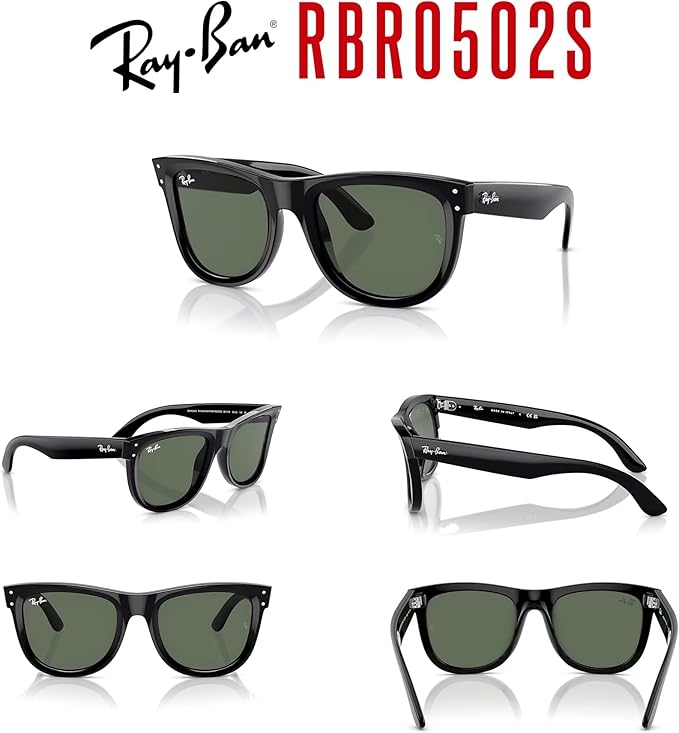Ray-Ban Wayfarer Reverse RBR0502S Square Sunglasses for Men for Women +BUNDLE with ACCESSORY EYEWEAR KIT
