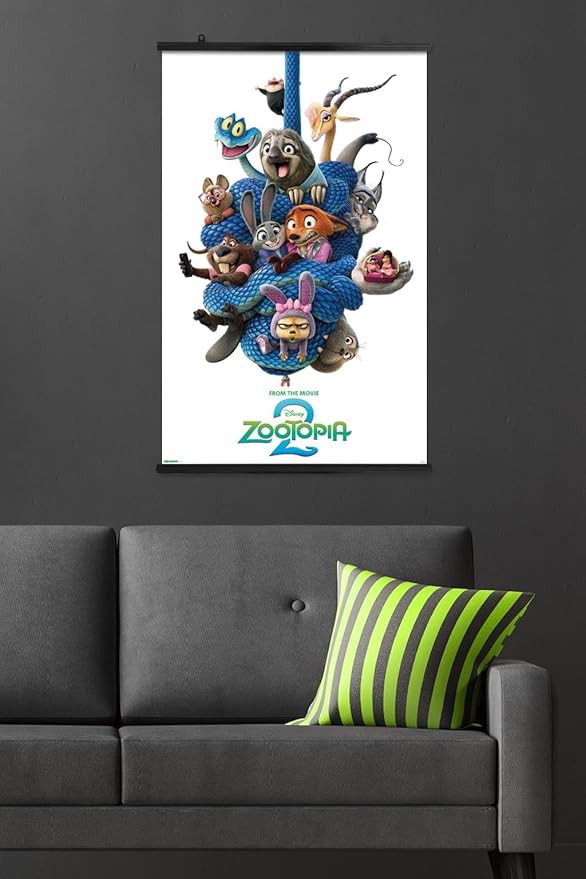 Disney Zootopia 2 (2025) - Group One Sheet Wall Poster, 34L" x 22.4W", Premium Poster & Clip Bundle