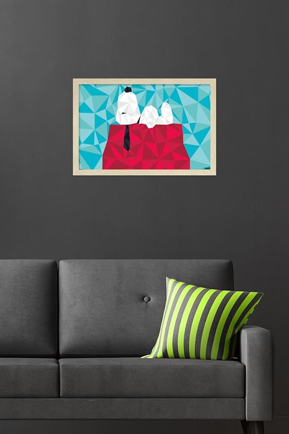 Peanuts: Astronomy-Geometry - Snoopy Wall Poster, 22.4L" x 14.7W", Blonde Framed Version