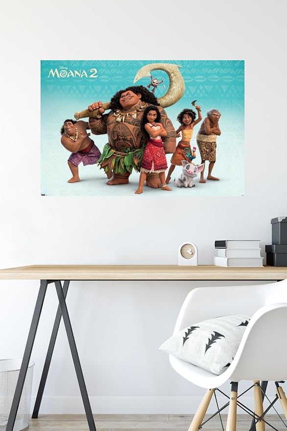Disney Moana 2 - Group Wall Poster, 34L" x 22.4W", Premium Unframed Version