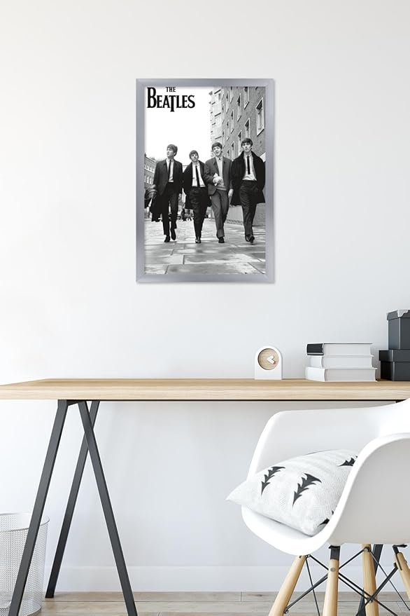 Trends International The Beatles - In London Wall Poster, 22.4L x 14.7W, Silver Framed Version