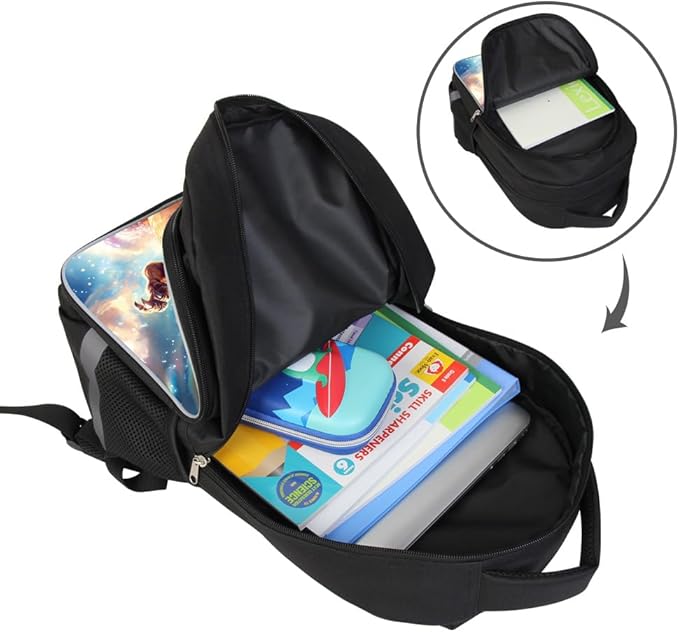 Kids Backpack Lightweight Durable Medium Teens Kids Backpack for School Boys and Girls Bookbag with Adjustable Shoulder Straps & Padded Back 17 Inch School bags with 3D Reflective Football Cartoon