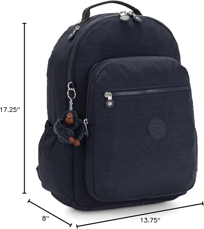 Kipling Women's Seoul 15" Laptop Backpack, Durable, Roomy with Padded Shoulder Straps, Built-In Protective Sleeve