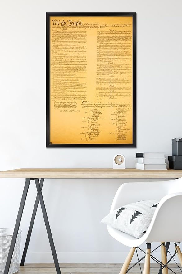 Trends International The Constitution Wall Poster, 22.375" x 34", Black Framed Version